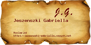Jeszenszki Gabriella névjegykártya